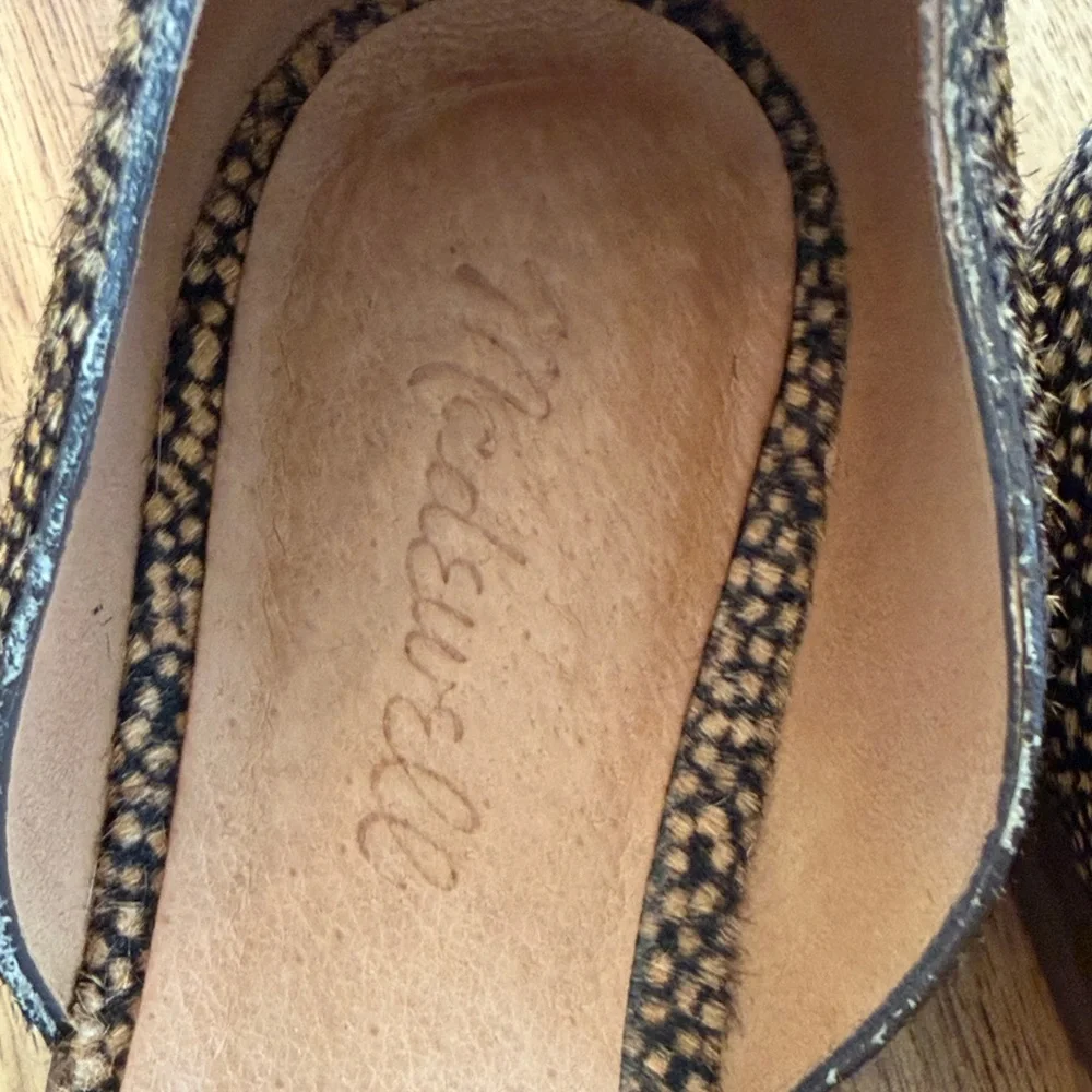 Madewell Black and Tan Speckled D'Orsay Flats